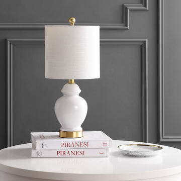 Perry 20" Ceramic/Metal LED Table Lamp - JONATHAN Y